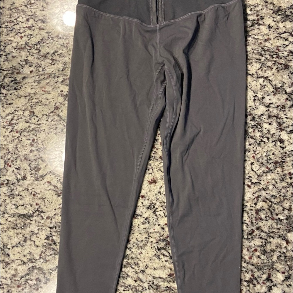 Gray High-Waisted Corset Leggings
